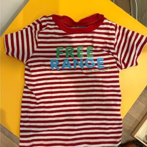 Little Green Radicals Red and White Striped Tee